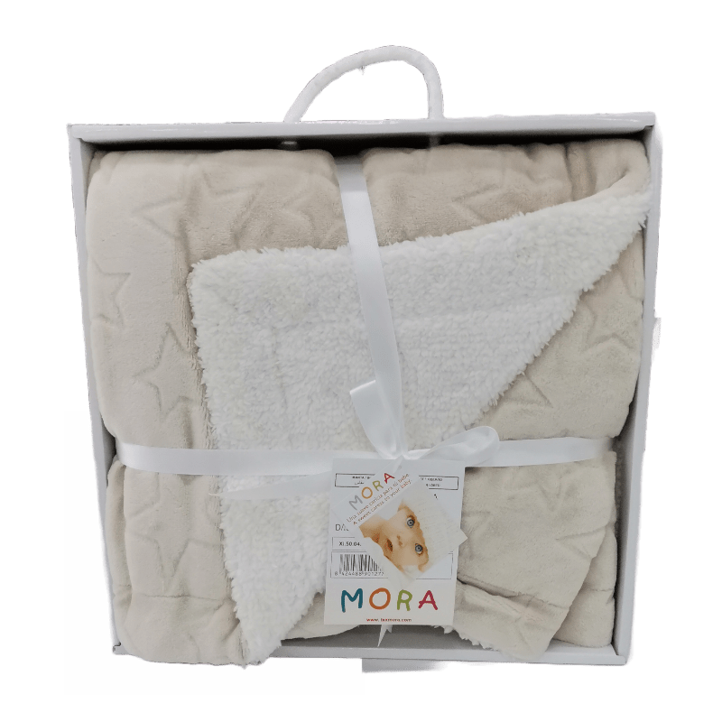 Mora BABY BLANKET Mora Baby Blanket Galaxy Sherpa 110x140 Super Soft Beige (7091658489945)