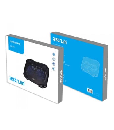 astrum COOLING PAD Astrum CP170 Cooling Pad 17.0" Clips Black (4752423977049)