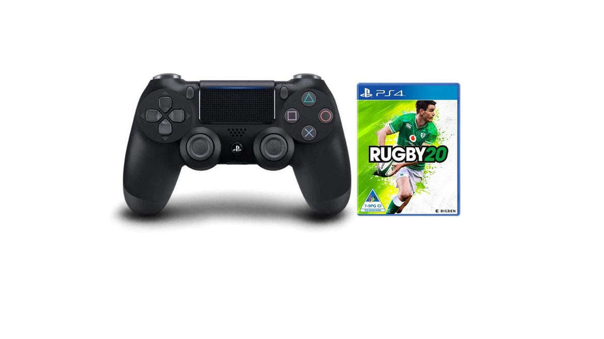 Sony PS4 DUALSHOCK PS4 Dualshock 4 Controller - Black V2 + RUGBY20 PRO (6732719915097)