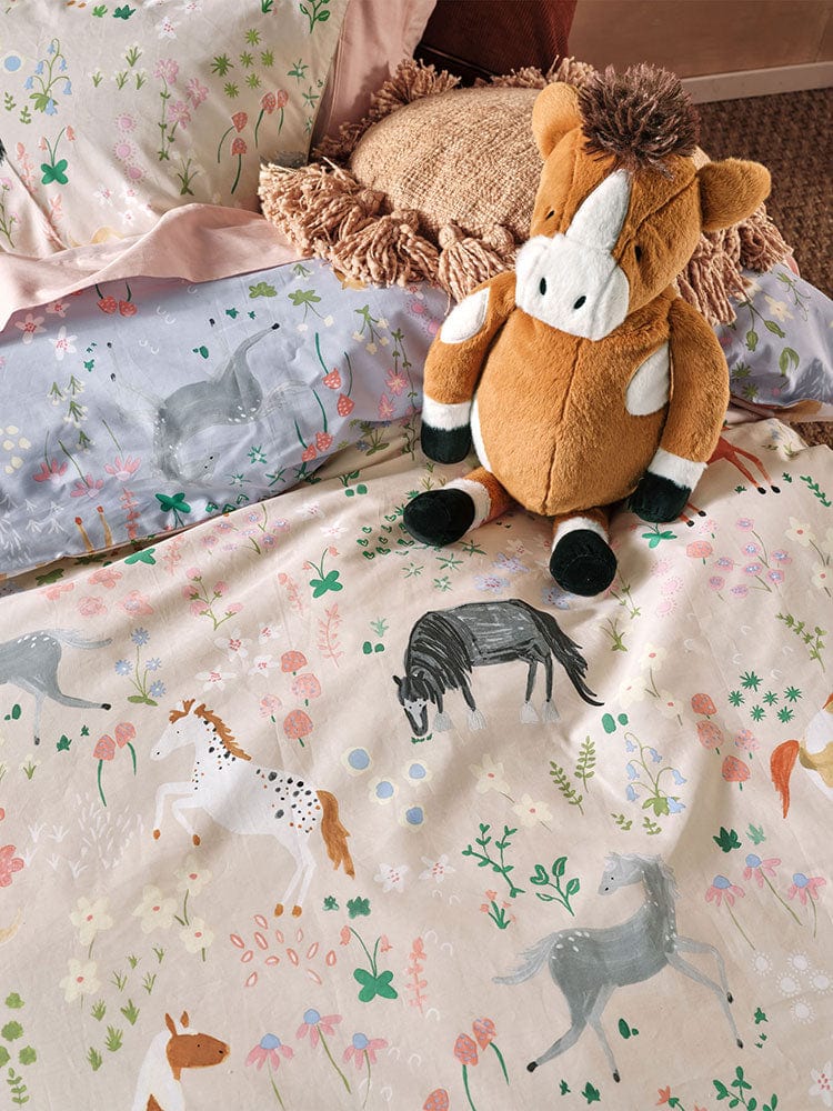 Linen House Duvet Cover Linen House Sky Horsemania Duvet Cover Set (6702783889497)