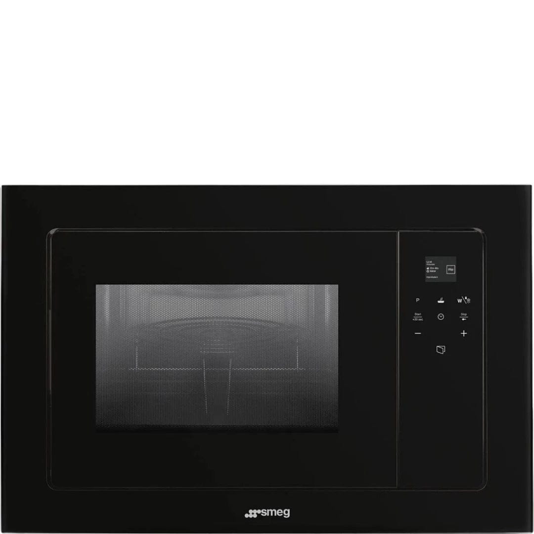 smeg Built In Microwave Smeg - 60cm Linea Black Built-In Microwave Oven – FMI120N2 (7149383843929)
