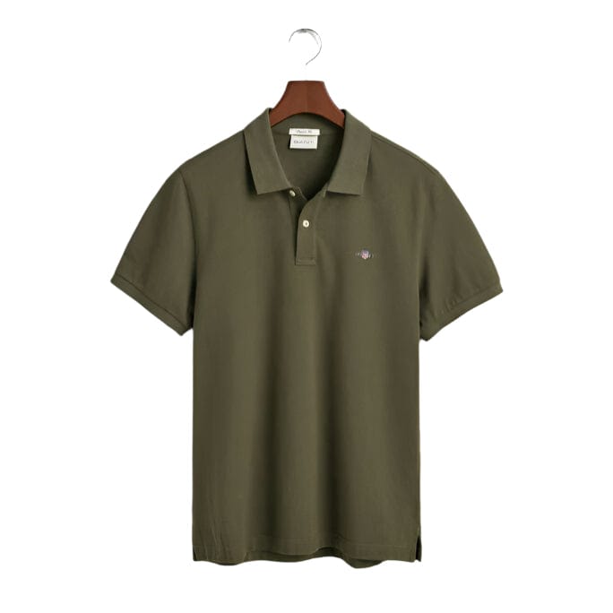 Gant Golf T Shirt S Gant Regular Fit Shield Piqué Juniper Green