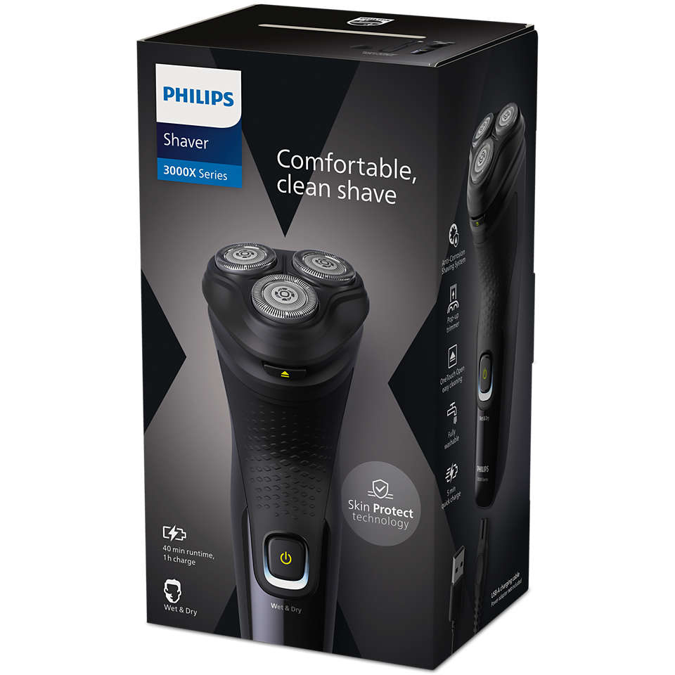 Philips Shaver Philips Shaver 3000X Series Wet & Dry Electric Shaver X3021/00 (7738084229209) (7061932834905)