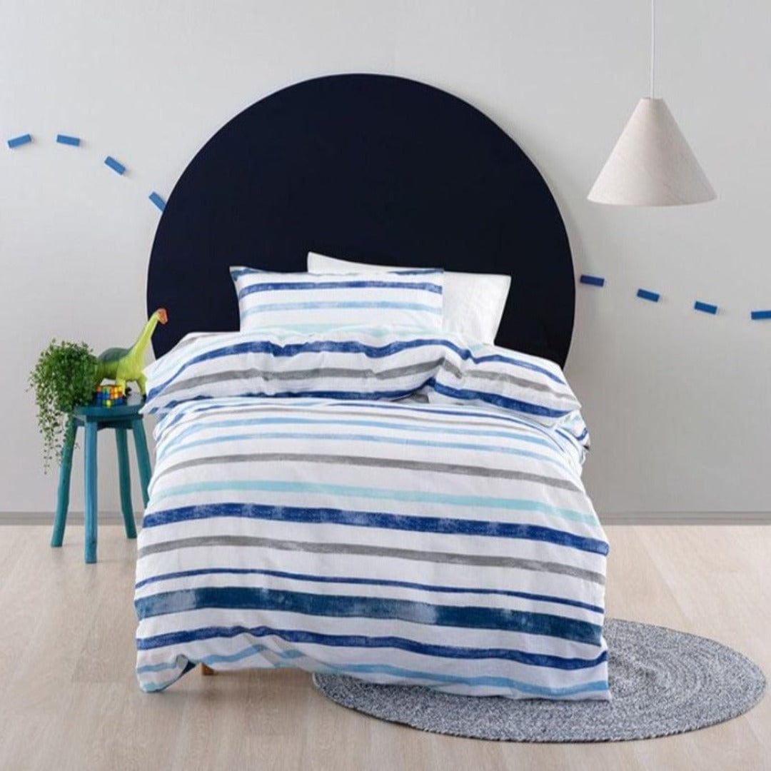 Linen House Duvet Cover Linen House Painter Blue Duvet Cover Set (4689410555993)