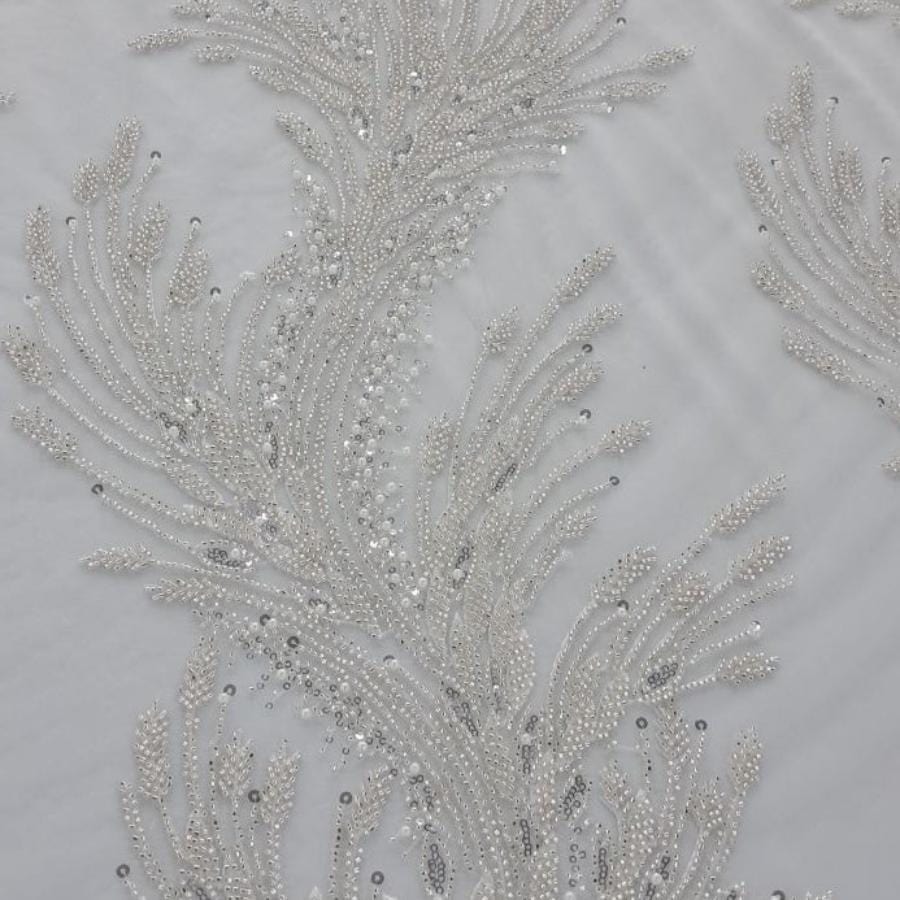 SEQUINS Dress Fabrics Ivory Malika Sequin 150cm (7810324791385)