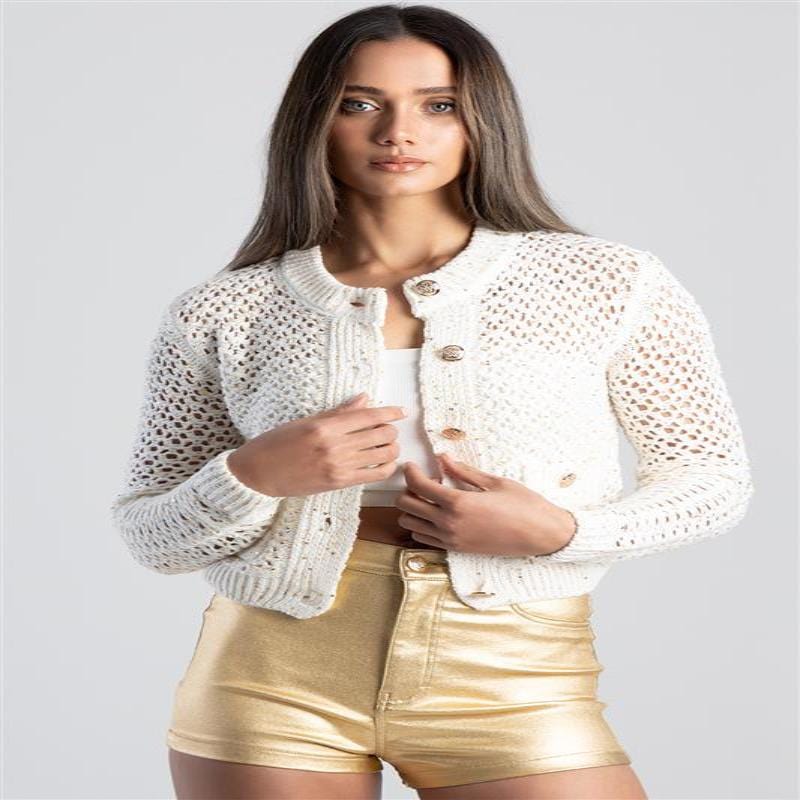 Sissy Boy Jersey Sissy Boy Grace Upon Grace Sequin Cardigan Cream (7809631223897)