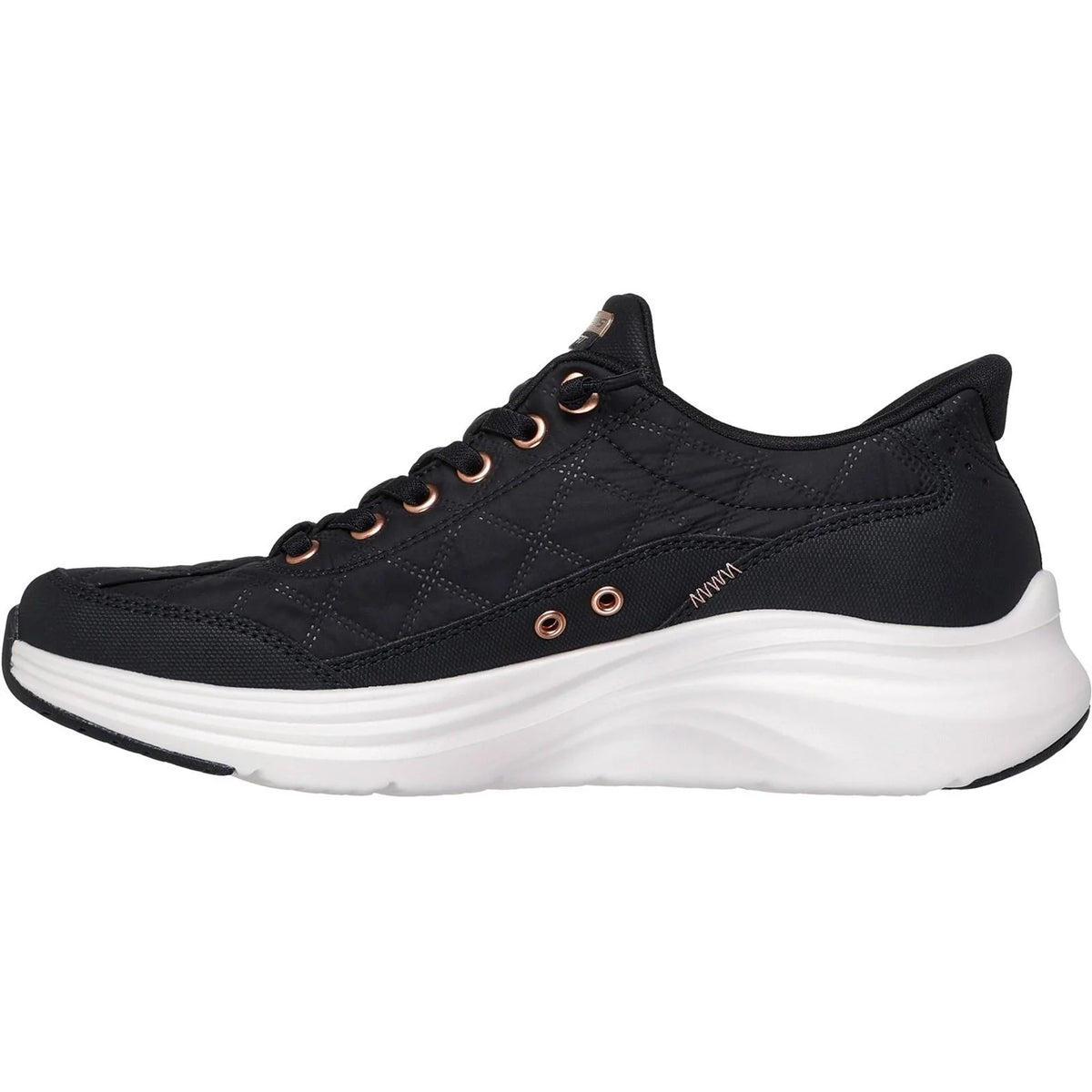 Skechers Women's Wide Fit Slip-ins Contour Foam Sneakers-Black/Rose Gold 150413