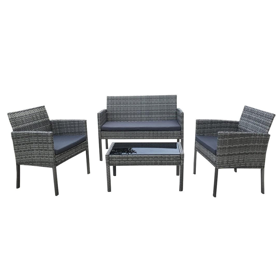 SEAGULL Outdoors Seagull 4 Piece Rattan Sofa Set (7141614026841)