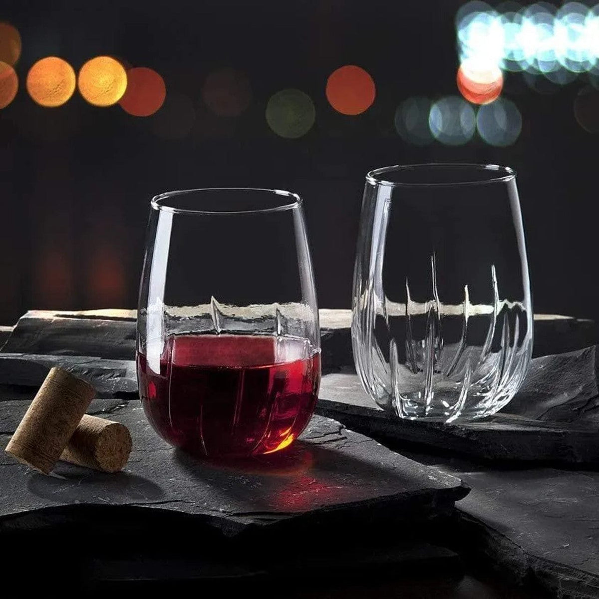 BORGONOVO CRYSTAL GLASS Borgonovo Mistral Wine Aerating Stemless 490ml Set Of 4 (7287724376153)