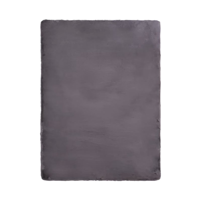 Stefano & Co RUG Sonnia Luxurious Faux Fur Rug Latex Backing Dark Grey