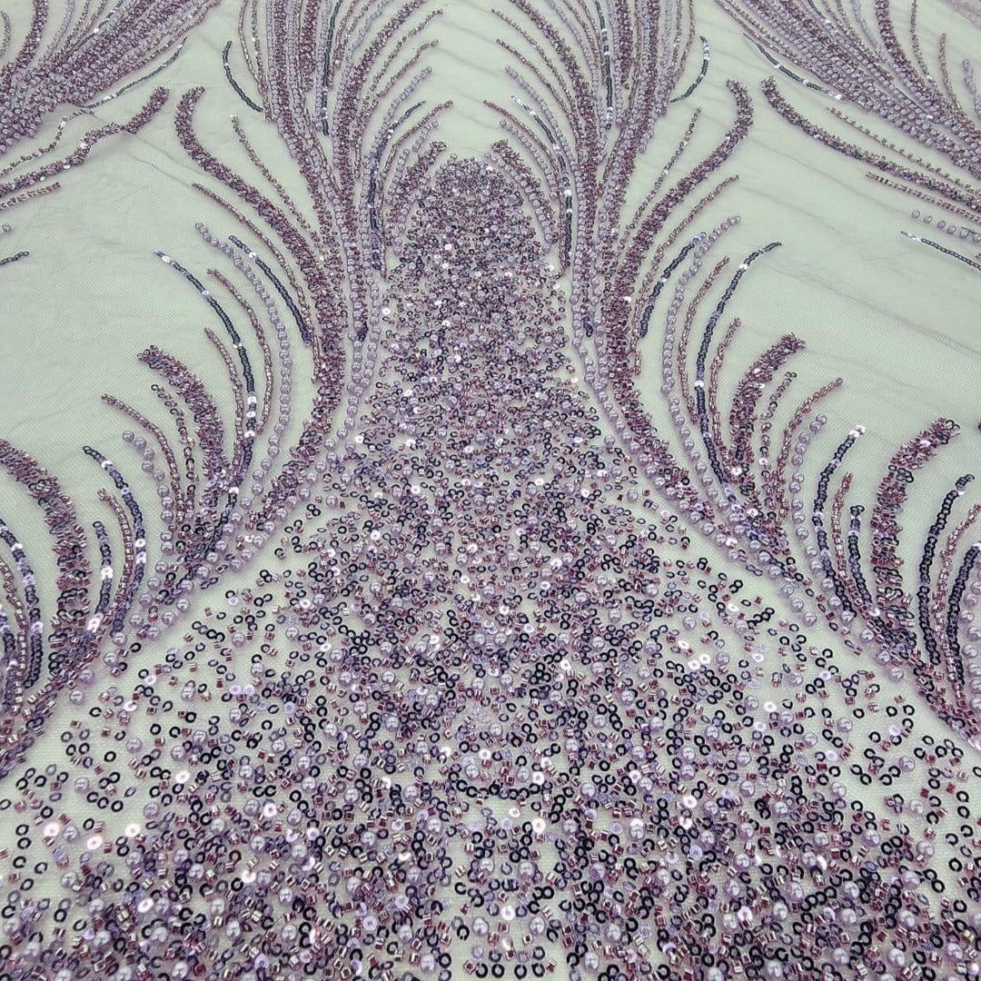 BRIDAL FABRIC Dress Fabrics Beaded Bridal Lace Fabric Amber 130cm (7526727581785)