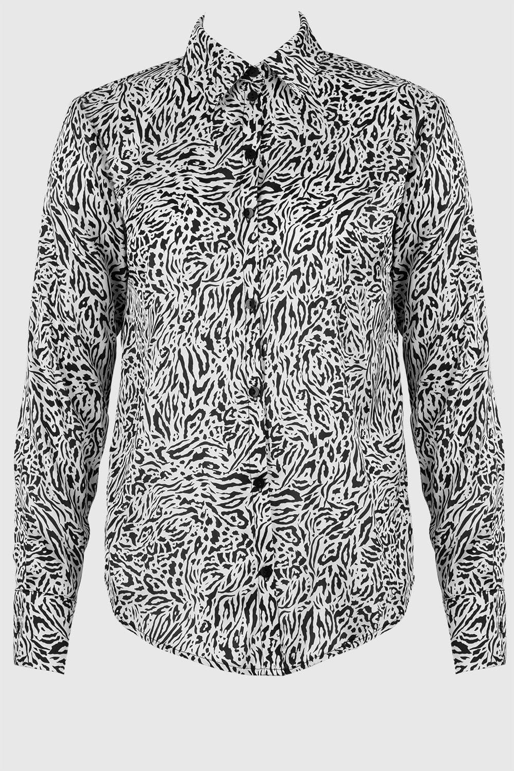 Sissy Boy LADIES SHIRT Sissy Boy Talk Business Simple Button Up Blouse Black/White (7811840278617)