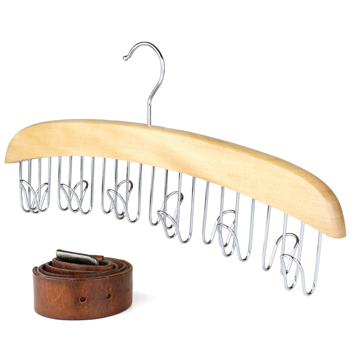 Danny Home Hook Wood Belt Hanger Natura 40cm WH016.