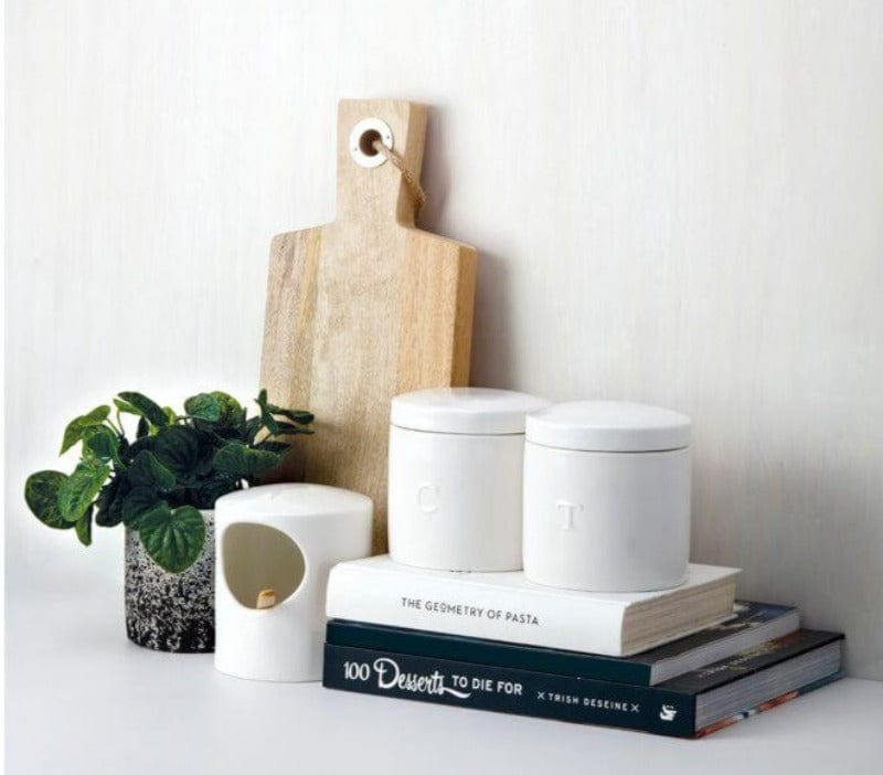 Maxwell & Williams CANISTER SET Maxwell & Williams Epicurious Canister 600ML Set Of 3 White (6936146313305)