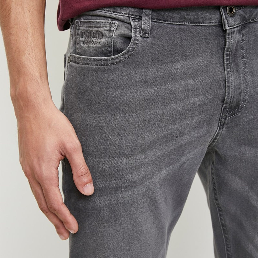 Polo Mens Pjc Slim Leg Denim-Charcoal