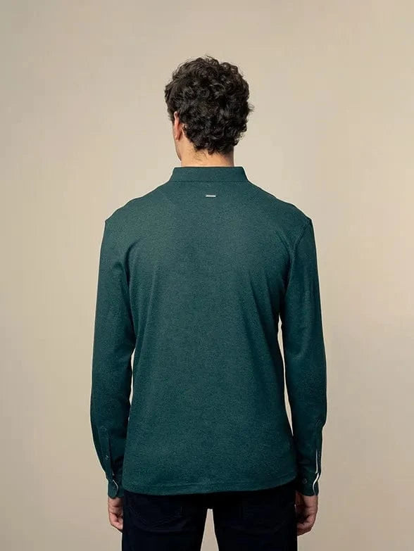 Polo Golf T Shirt Polo Mens Double Yarn Long Sleeve Golfer Fatique