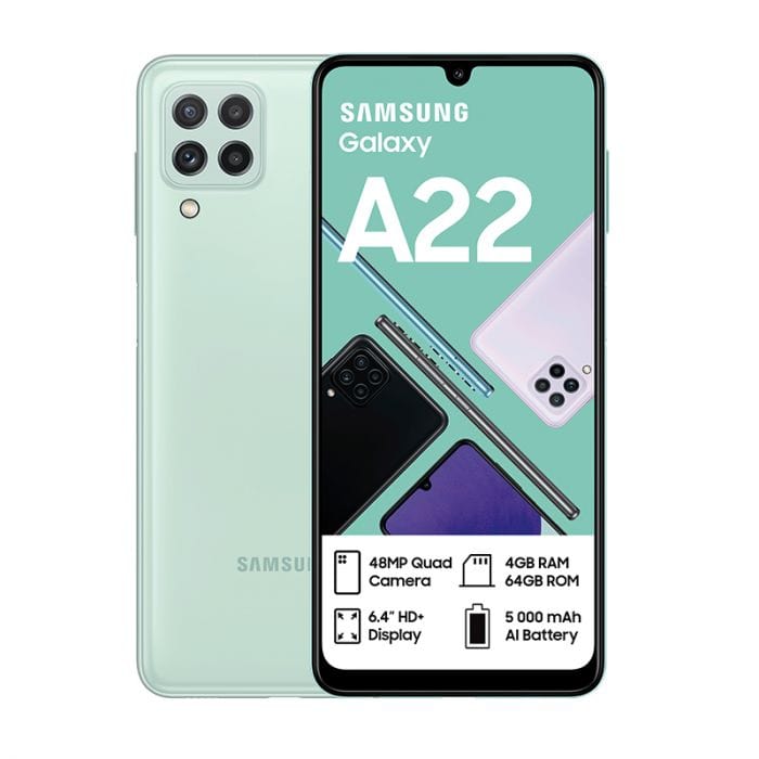 Samsung Smart Phones Samsung Galaxy A22 Dual Sim Light Green (6732555747417)