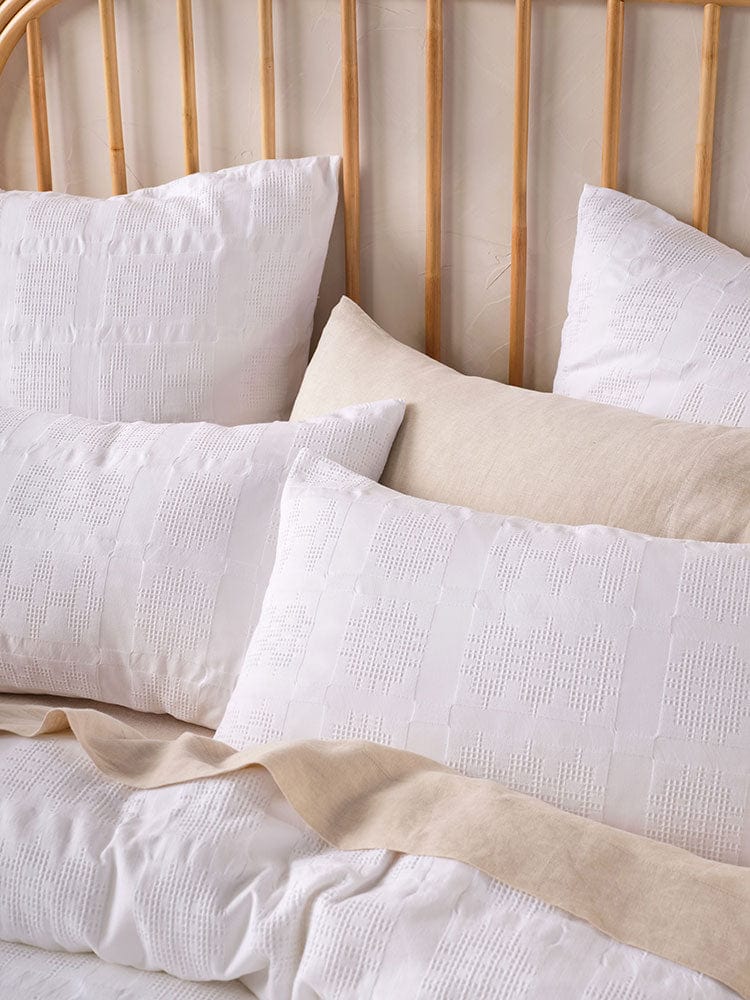 Linen House Duvet Cover Linen House White Seren White Duvet Cover Set (7810183790681)