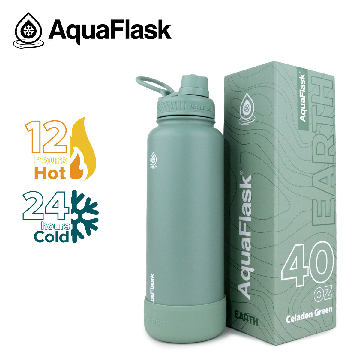 Aquaflask Earth 1182ml Flask Celadon Green AF-Y49