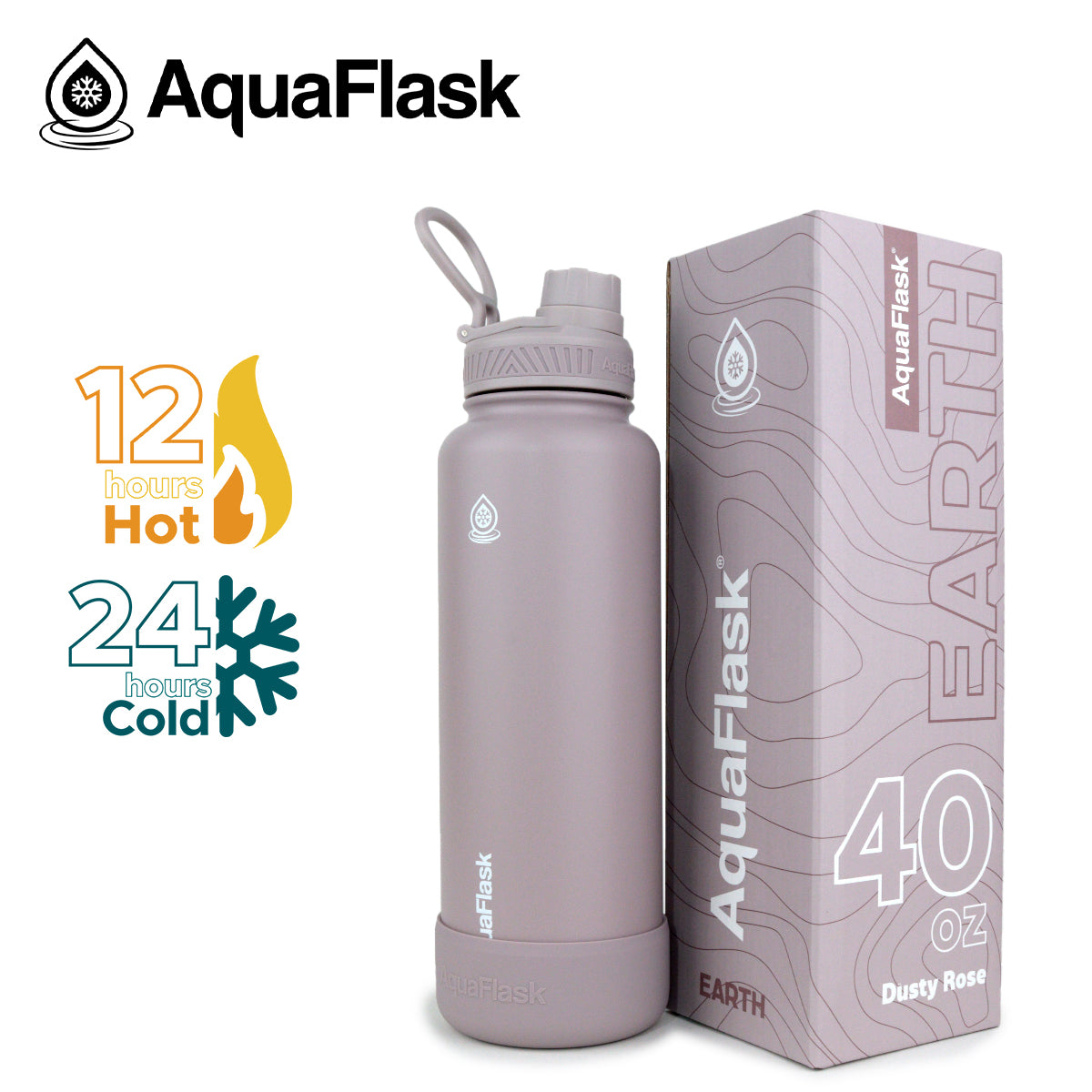 Aquaflask Earth 1182ml Flask Dusty Rose AF-Y50