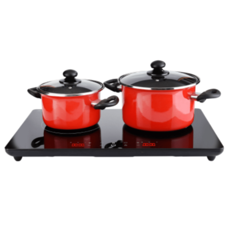 Mellerware POTS Mellerware Pack 10 Piece Black Induction Cooker And Pot Set 3000W Capri (6781840916569)