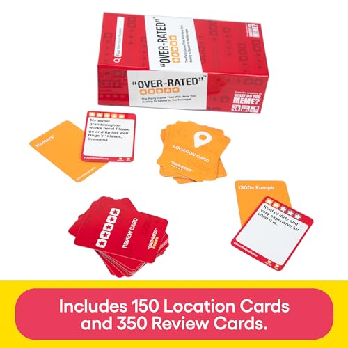 Over Rated Card Game Party & Fun Games Board Game 0163-10