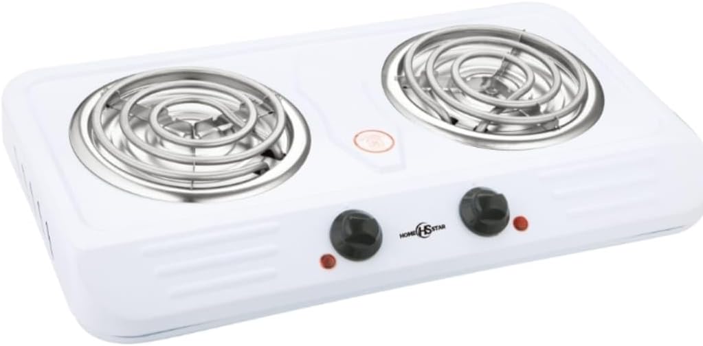 Homestar Electric Double Spiral Hotplate White HS-TH03N