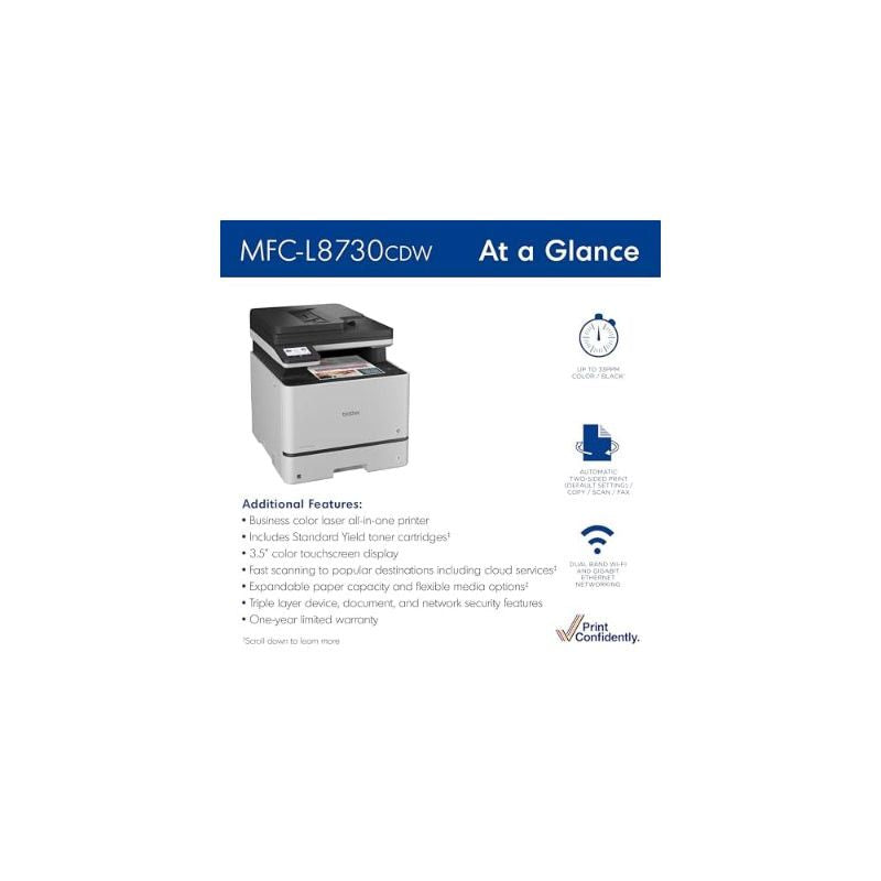 Brother MFC-L8730CDW High Speed Colour Laser Full Duplex.