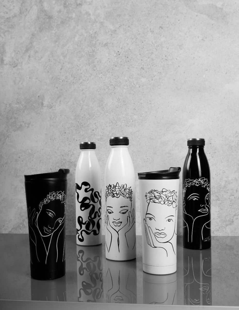 Carrol Boyes Travel Mug Carrol Boyes Travel Mug Quicksilver 18TMG-QS-BL-W (6902946201689)