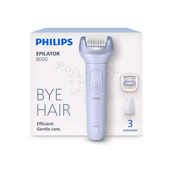 Philips Epilator Series 8000 Cordless Epilator Wet & Dry BRE708/00.