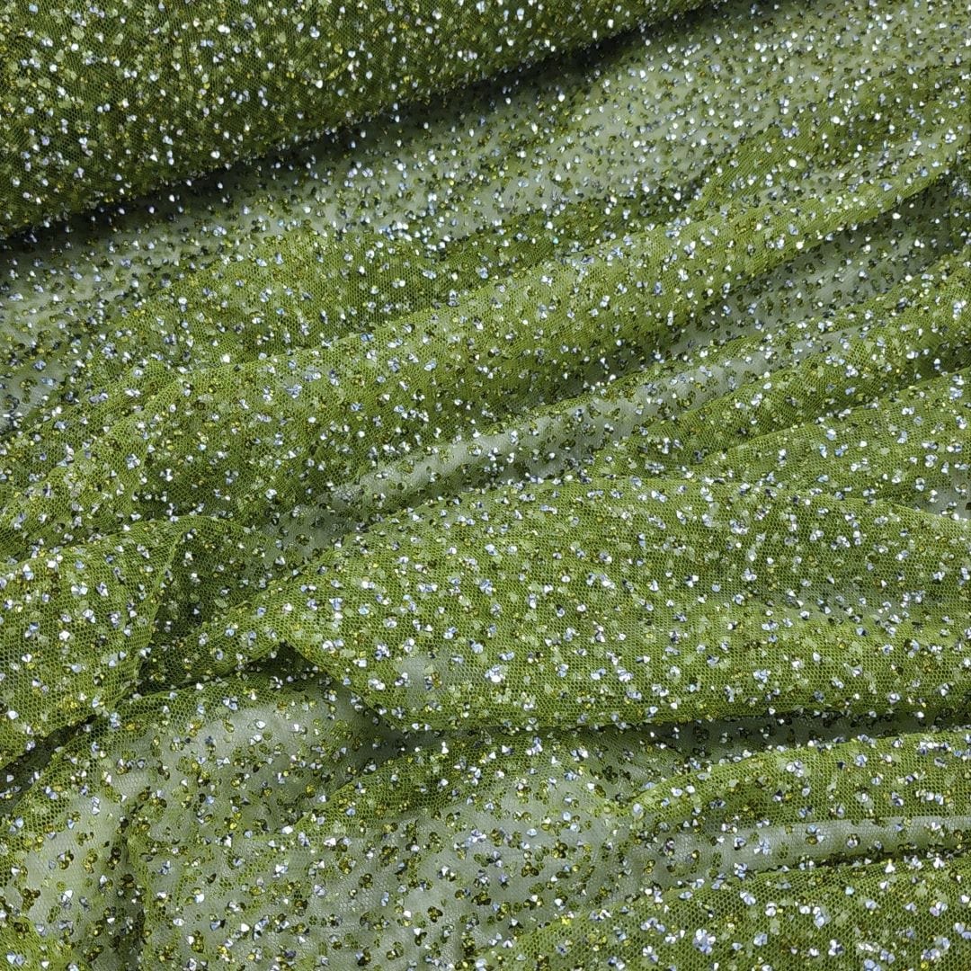 BEADED LACE Dress Fabrics Kendall Lace Fabric Chartreuse 140cm (7397288575065)