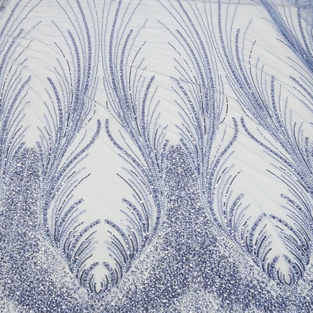 BRIDAL FABRIC Dress Fabrics Denim Beaded Bridal Lace Fabric Amber 130cm (7526727581785)