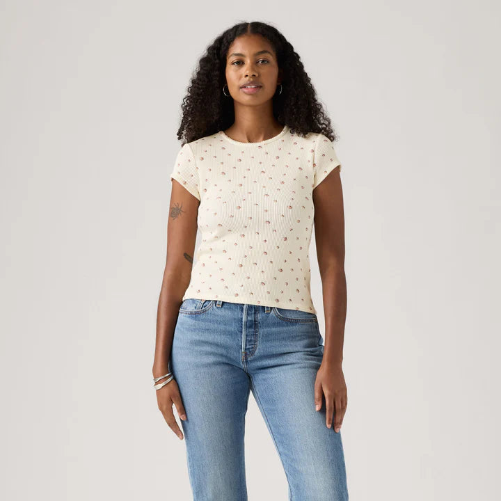 Levi's Women'S Dry Goods Waffle Cap-Sleeve Tee - Multi Colour