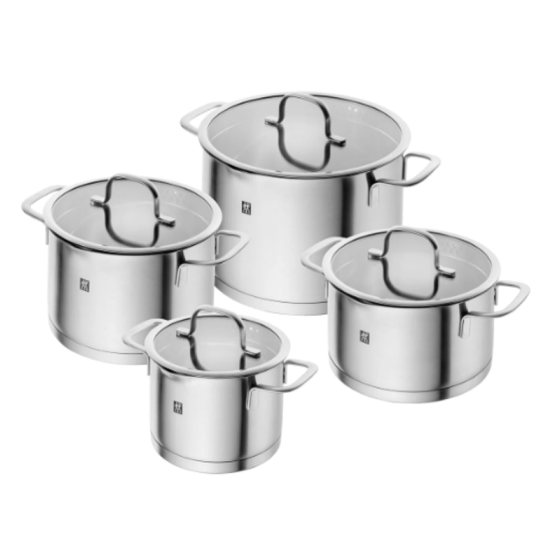 Zwilling Pots Set Zwilling Twin Trueflow Pot Cookware Set 8 Piece Stainless Steel (2061734215769)