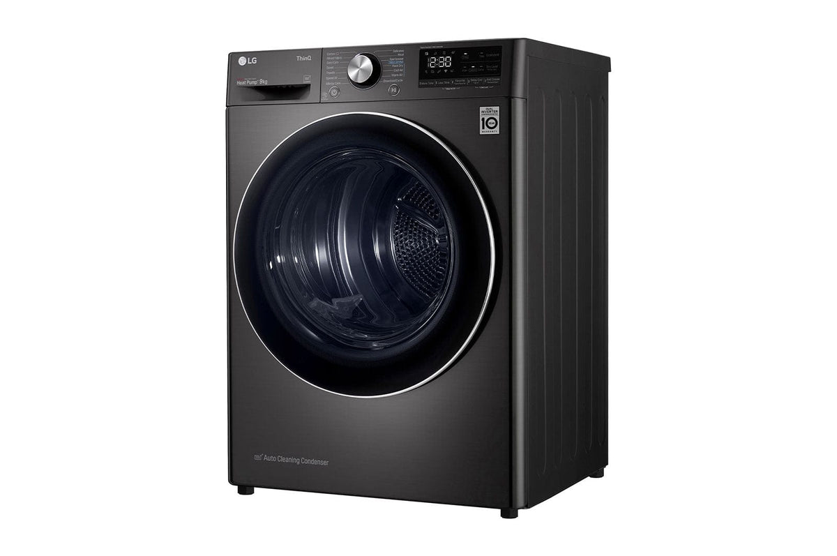 LG appliances LG  9kg Dual Inverter Heat Pump Dryer in Black Steel Finish RC90V9JV2W (2061582893145)