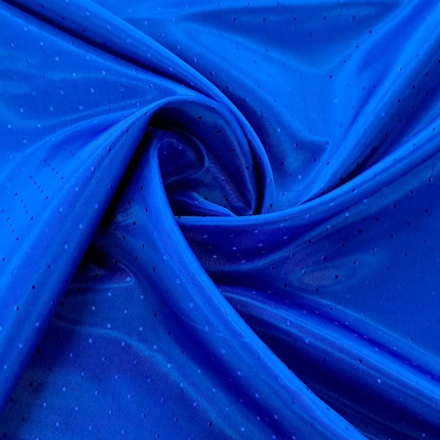 LINING Dress Fabric Royal Blue Acetate Lining Dots 150cm (7819301159001)