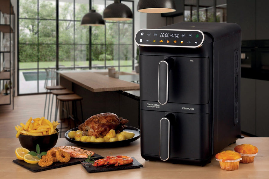 Kenwood Vertical Duo Digital Air Fryer 11L Black HFV11.000BK