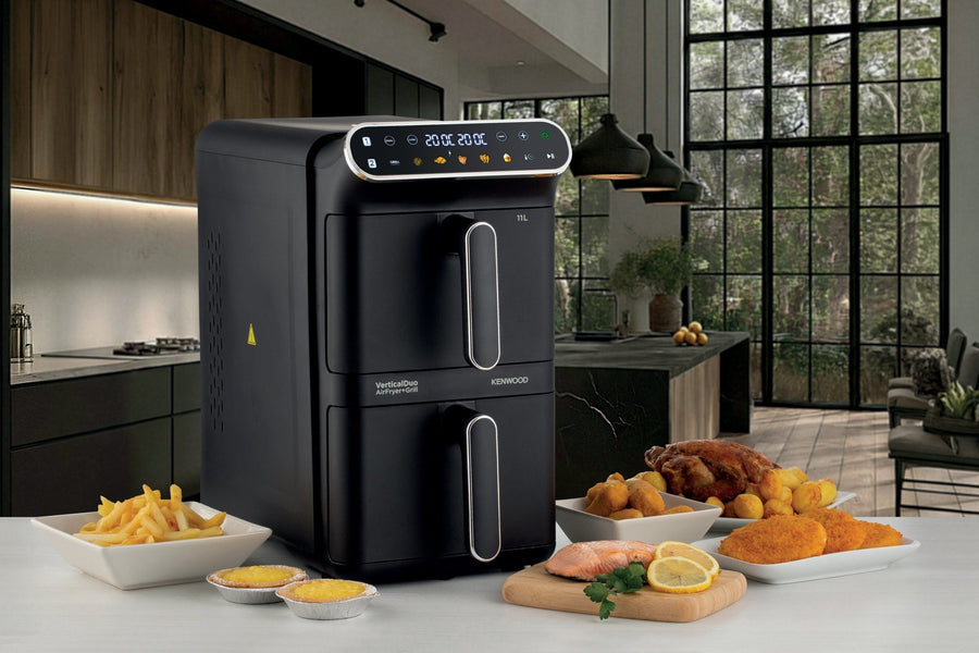 Kenwood Vertical Duo Digital Air Fryer 11L Black HFV11.000BK