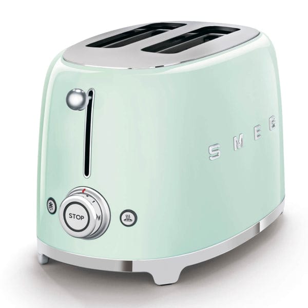 smeg TOASTER & KETTLE Smeg 50's Retro Style Kettle and 2 Slice Toaster Set Pastel Green (7346595004505)