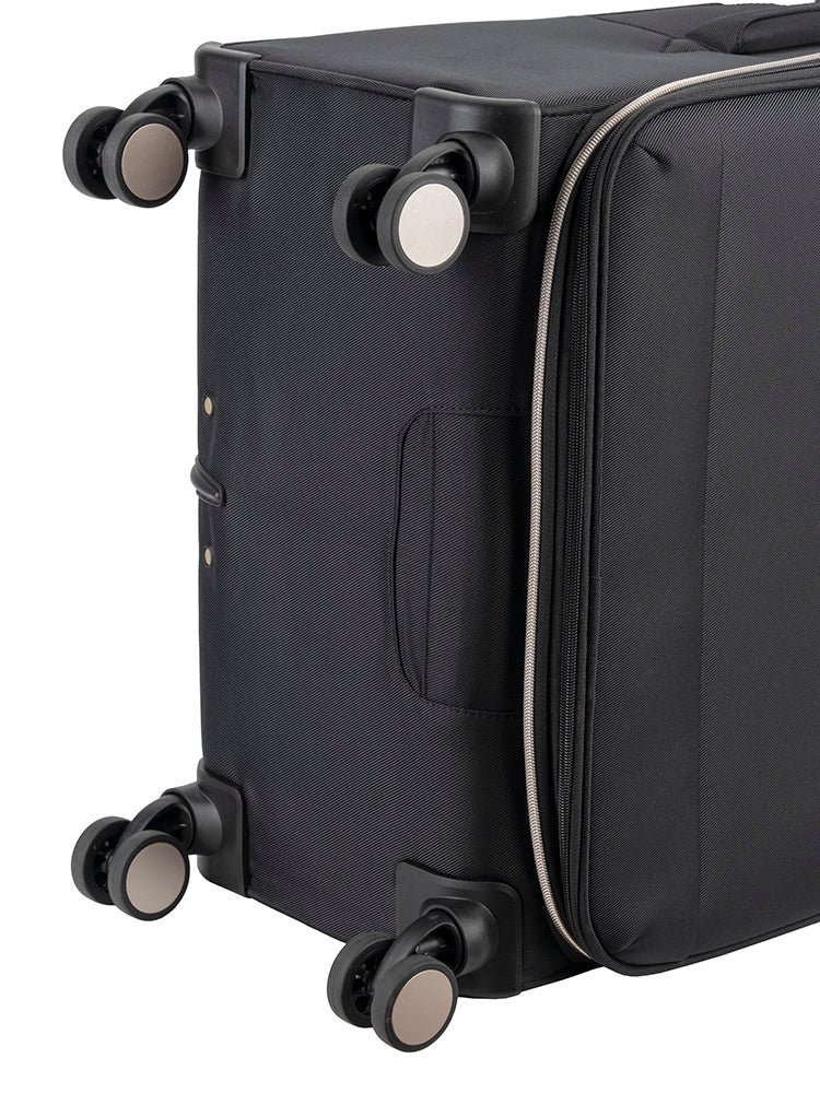 Cellini Allure Soft Shell 4 Wheel Trolley-Black