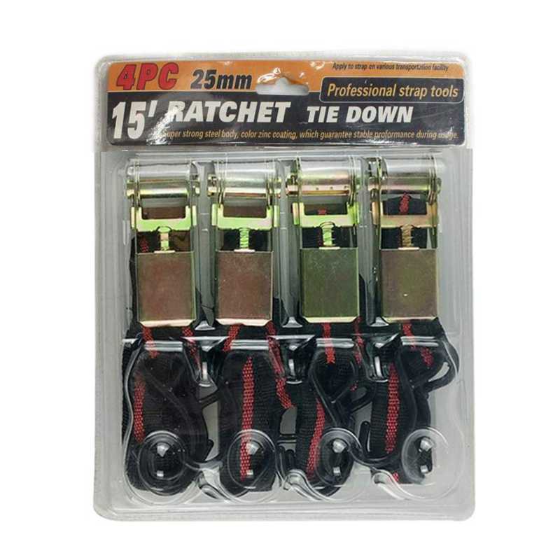 hardware Ratchet Tie Down 4 Pack 25mm (2125182140505)