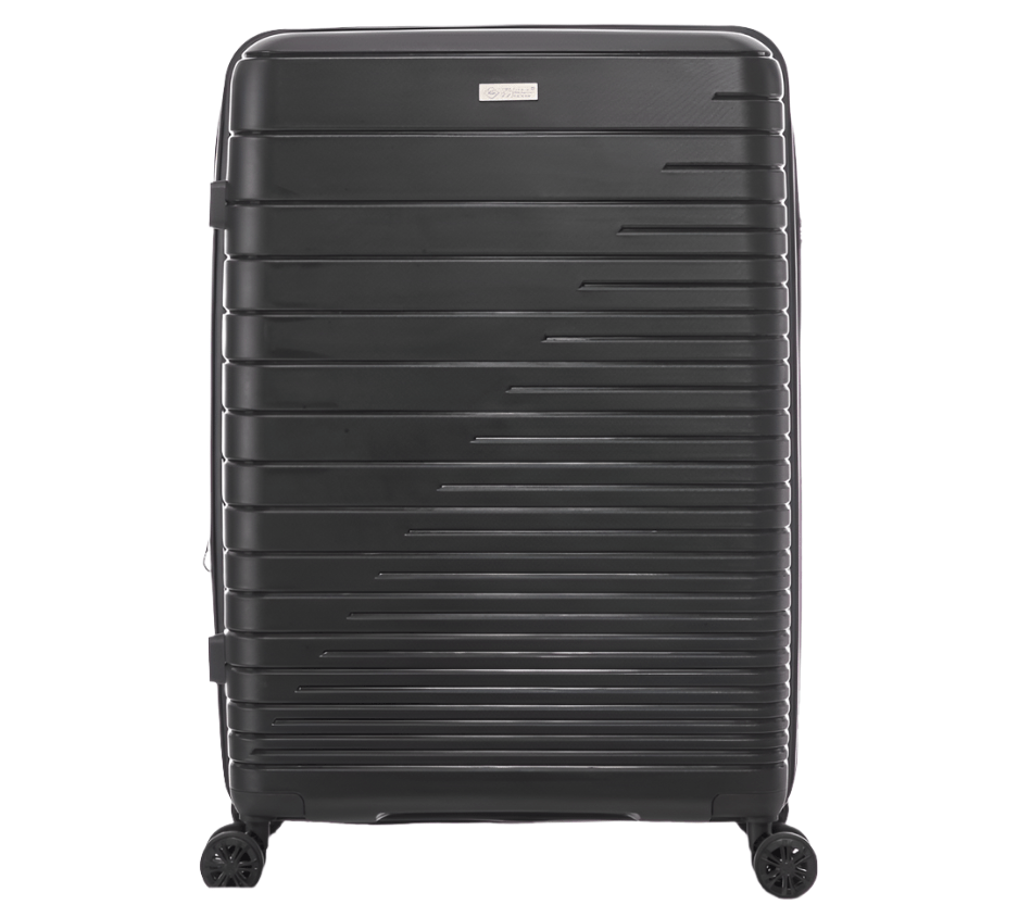 Travelmate Suitcase Travel Mate 65cm Hard Shell Zipper 8 Wheel Xbag Trolley Case TSA L-343 B - Black