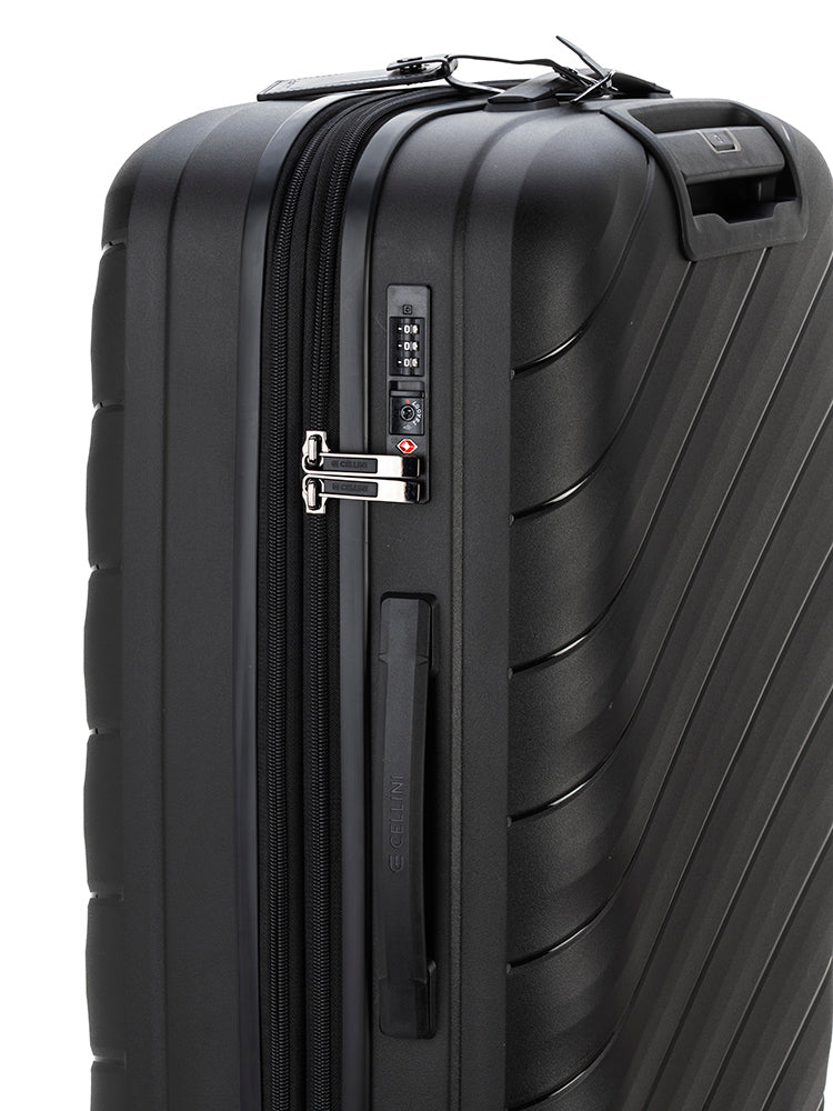 Cellini Pulse 4-Wheel Trolley Case-Black