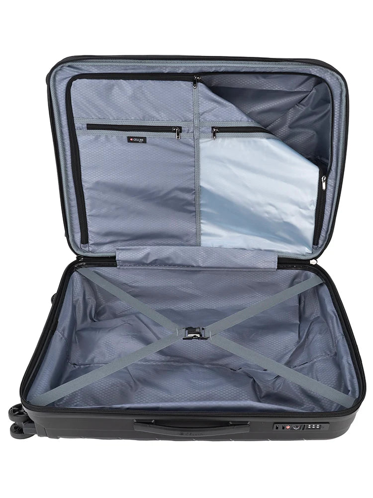 Cellini Pulse 4-Wheel Trolley Case-Black