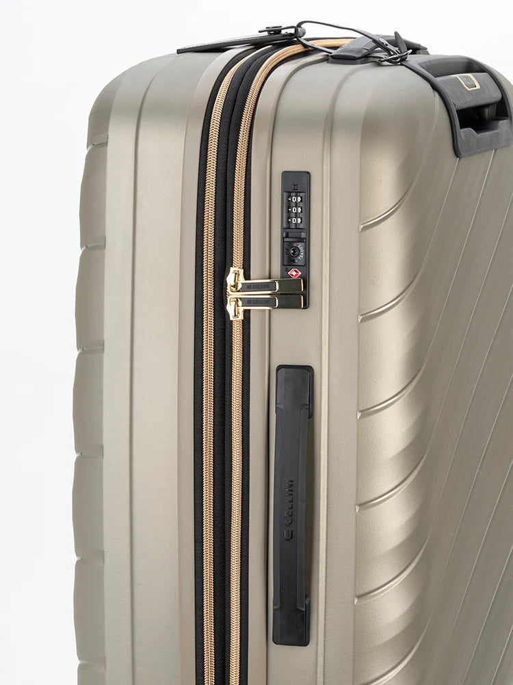 Cellini Pulse 4-Wheel Trolley Case-Gold
