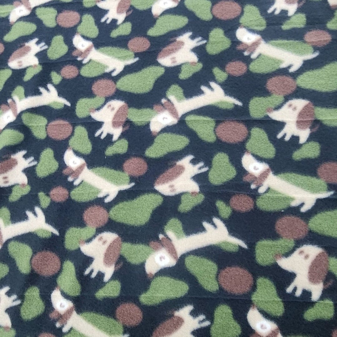Fleece Dress Fabrics Printed Polar Fleece Fabric 150cm Beige Dog (7582391992409)