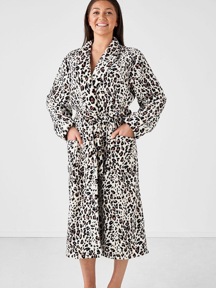 Linen House bathrobe Linen House Bathrobe Leopard One Size Fits Most bathrobe (7027460833369)