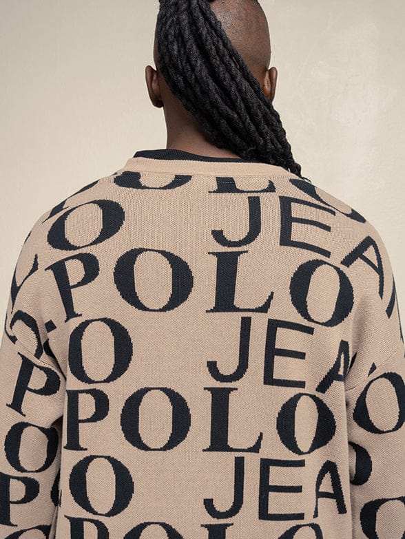 Polo Sweater Polo Mens PJC Long Sleeve Bold Logo Knitwear