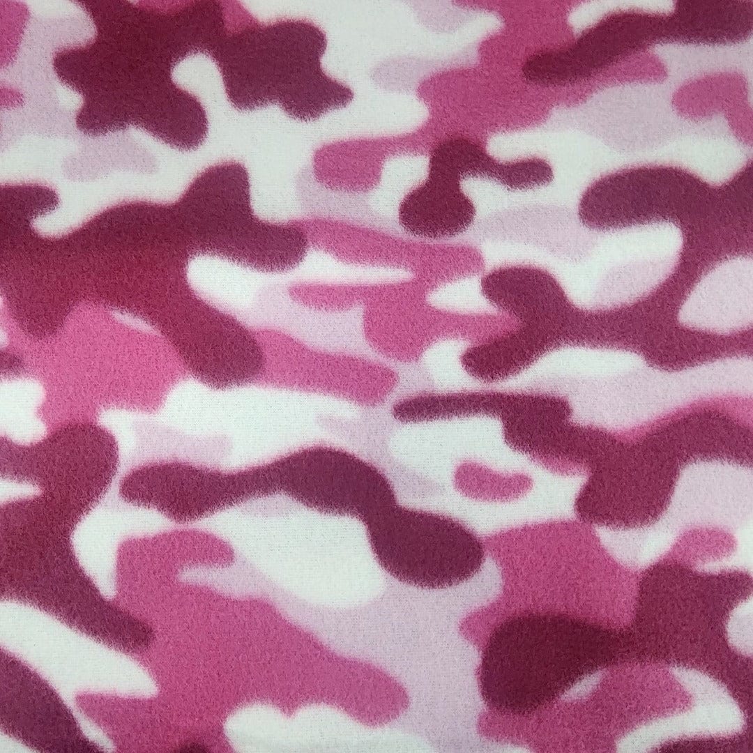 Fleece blanket Printed Polar Fleece Fabric 150 cm Pink Camo (7667902775385)