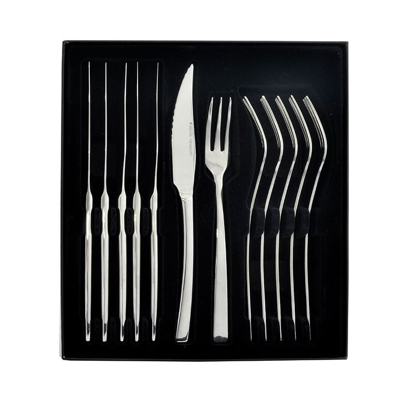 EETRITE CUTLERY Eetrite slimline Steak Knife And Fork Set 12 Piece (4654787592281)